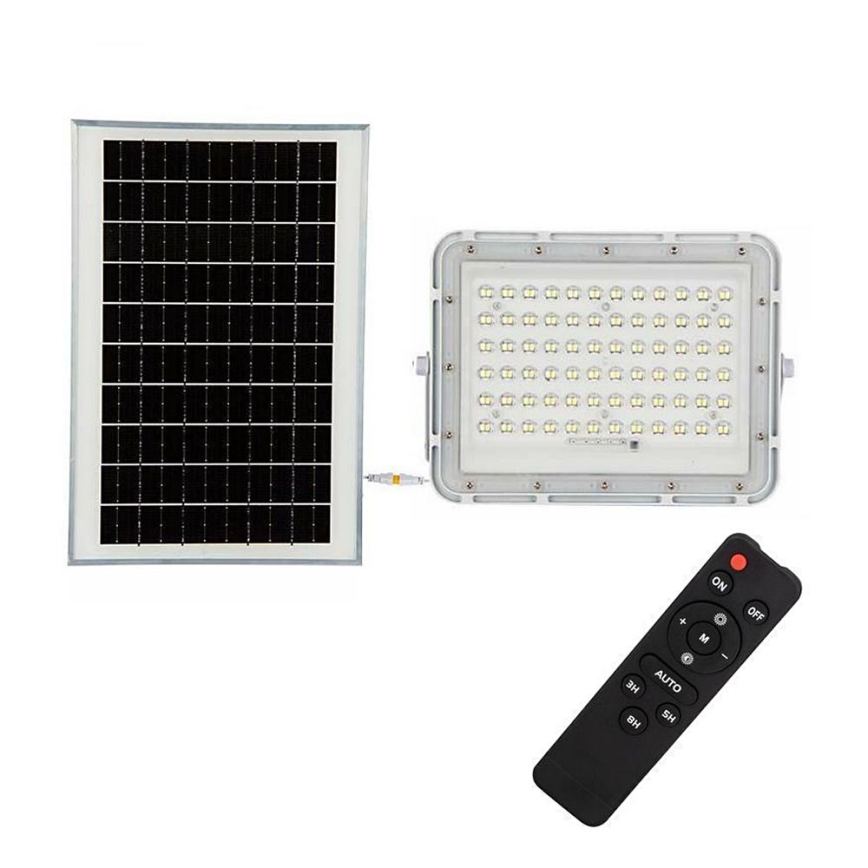 LED kültéri dimmelhető napelemes reflektor LED/15W/3,2V IP65 6400K fehér + távirányítás