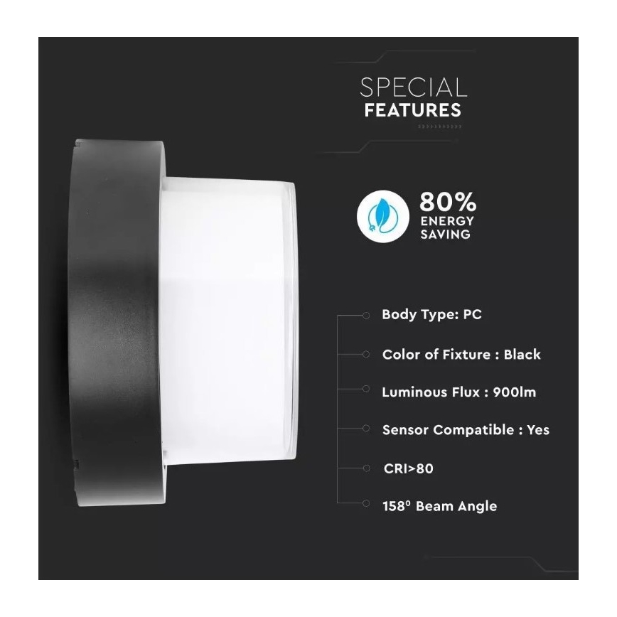 LED Kültéri fali lámpa LED/12W/230V IP65 3000K