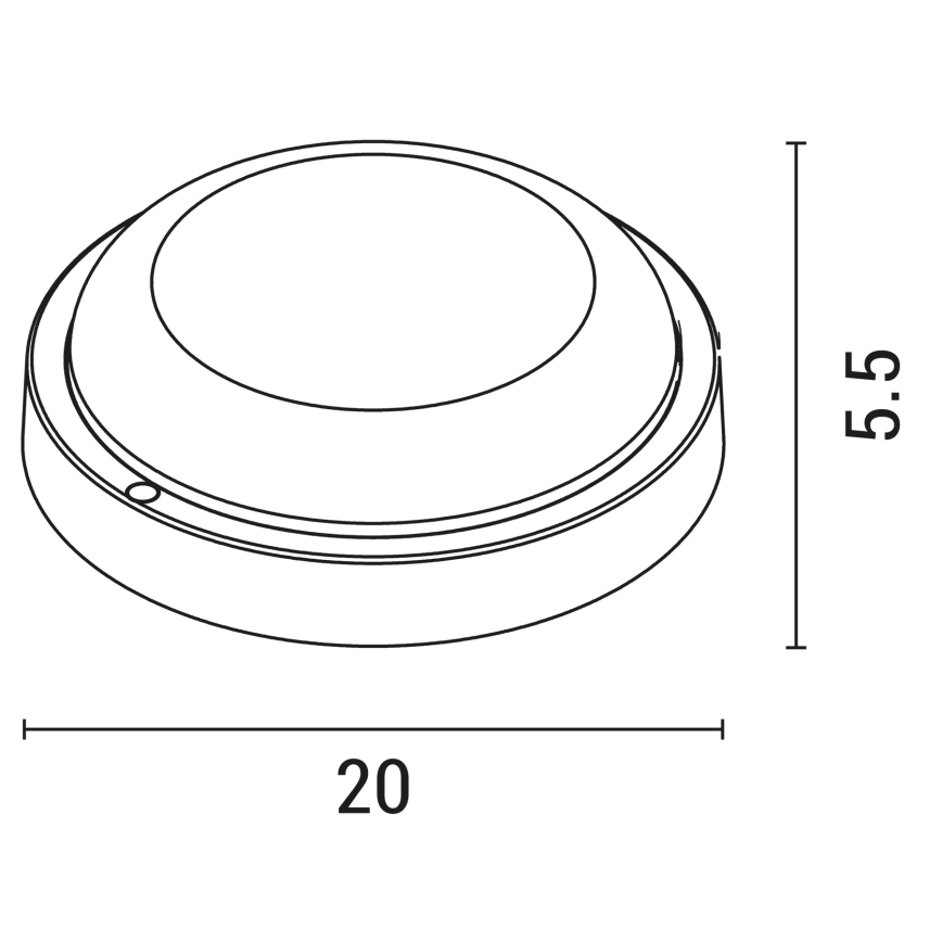 LED Kültéri fali lámpa LED/18W/230V 3000K IP54 fehér