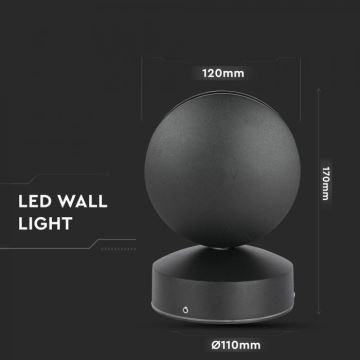 LED kültéri wall flexible lámpa LED/7W/230V 3000K IP65 fekete