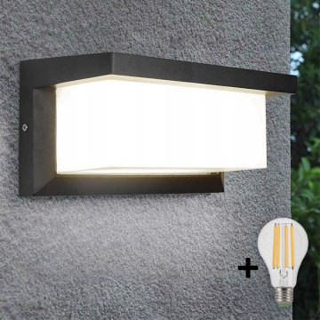 LED Kültéri fali lámpa NEELY 1xE27/9W/230V 3000K IP54 antracit