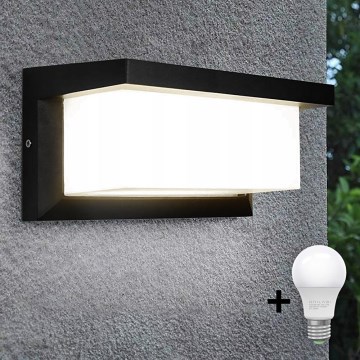 LED Kültéri fali lámpa NEELY 1xE27/9W/230V 3000K IP54 fekete