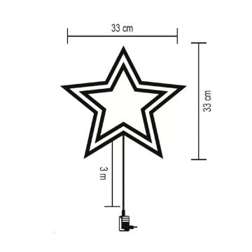 LED Kültéri karácsonyi ablakdísz 35xLED/230V IP44 meleg fehér/csillag