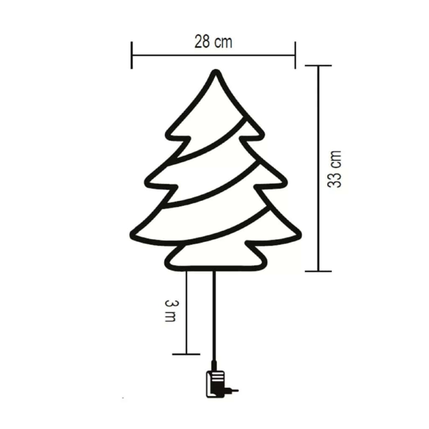 LED Kültéri karácsonyi ablakdísz 35xLED/230V IP44 meleg fehér/fa