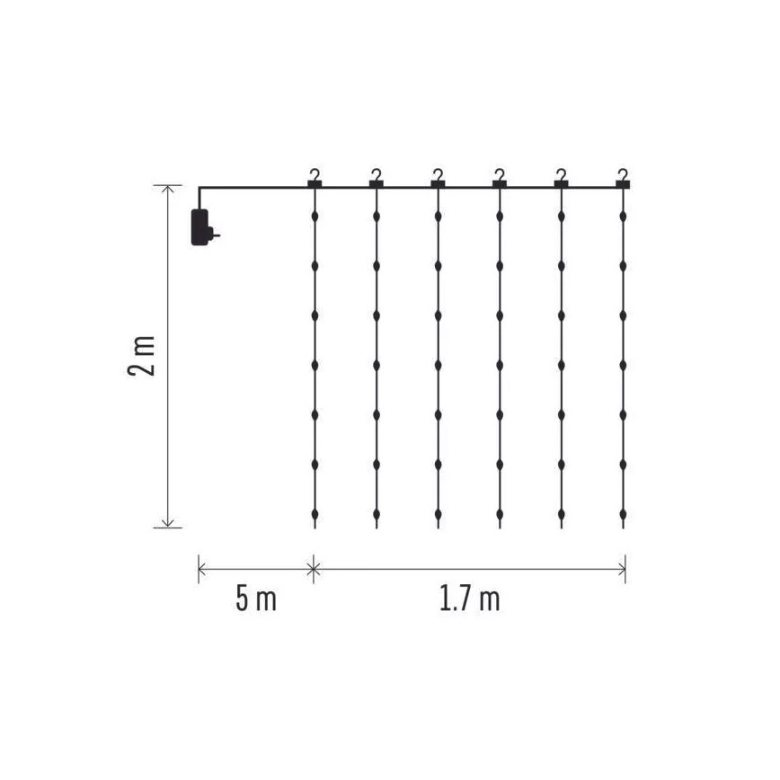 LED Kültéri karácsonyi lánc 240xLED/8 funkció 6,7 m IP44 meleg fehér