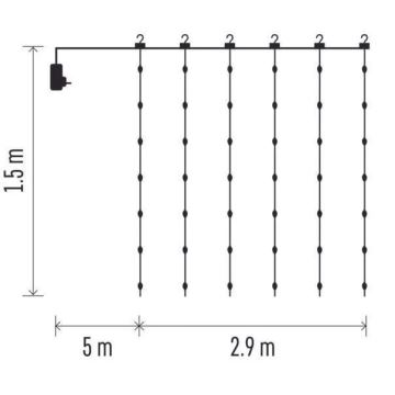 LED Kültéri karácsonyi lánc 300xLED/8 funkció 7,9 m IP44 meleg fehér