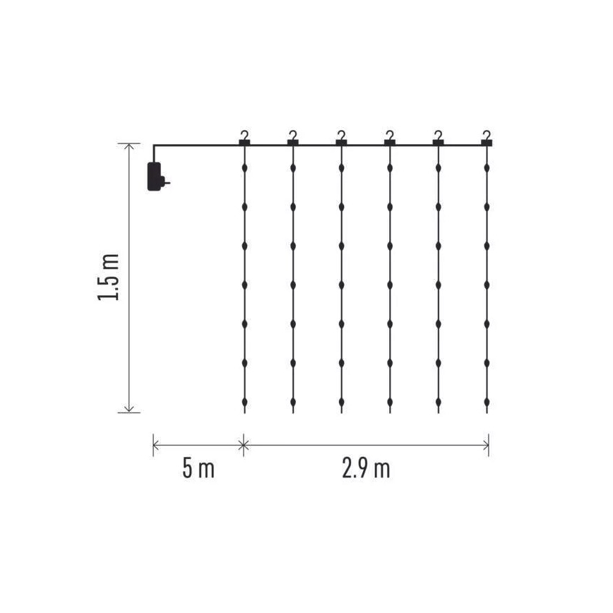 LED Kültéri karácsonyi lánc 300xLED/8 funkció 7,9 m IP44 meleg fehér