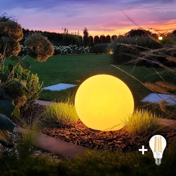 LED Kültéri lámpa GLOBO 1xE27/9W/230V átm. 40 cm IP44