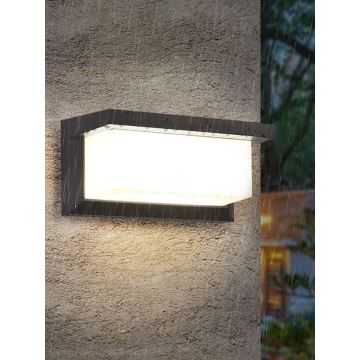 LED Kültéri fali lámpa izzóval alkonykapcsolóval NEELY 1xE27/9W/230V IP54 antracit
