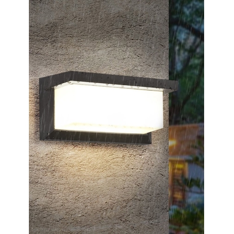 LED Kültéri fali lámpa izzóval alkonykapcsolóval NEELY 1xE27/9W/230V IP54 antracit