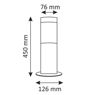 LED Kültéri lámpa LIVIA 1xE27/7W/230V 4000K IP44