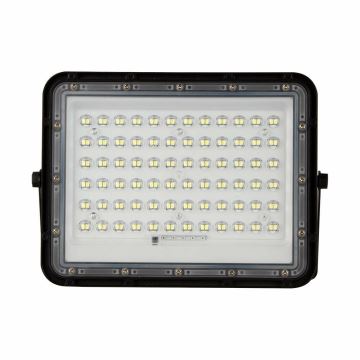 LED kültéri dimmelhető napelemes reflektor LED/15W/3,2V IP65 4000K fekete + távirányítás