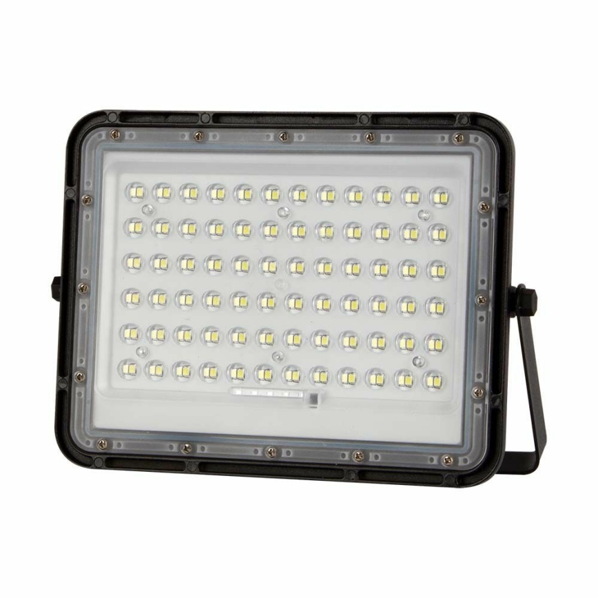 LED kültéri dimmelhető napelemes reflektor LED/15W/3,2V IP65 4000K fekete + távirányítás