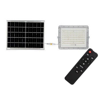 LED Kültéri napalemes reflektor LED/20W/3,2V 4000K fehér IP65 + távirányítás