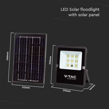 LED Kültéri napelemes reflektor LED/6W/3,2V 4000K IP65 + távirányító