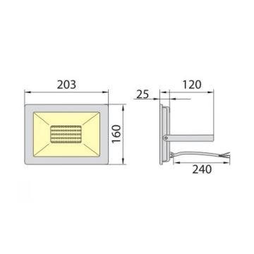 LED Kültéri reflektor ADVIVE PLUS LED/50W/230V IP65