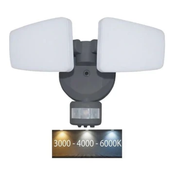 LED Kültéri reflektor érzékelővel LED/24W/230V 3000/4000/6000K IP54 antracit