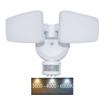 LED Kültéri reflektor érzékelővel LED/24W/230V 3000/4000/6000K IP54 fehér