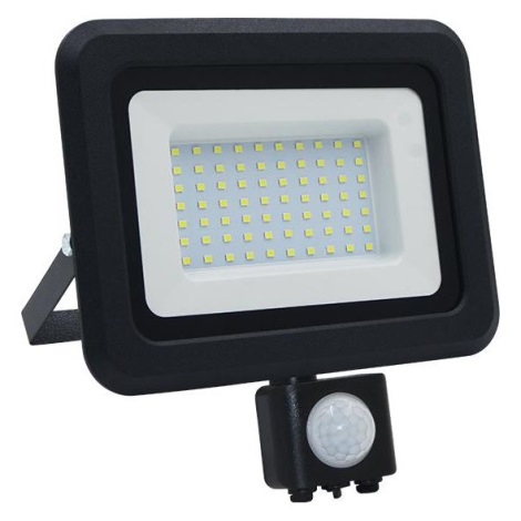 LED Kültéri reflektor érzékelővel LED/50W/230V 4000K IP65 fekete