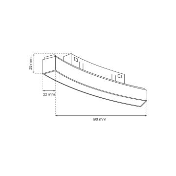 LED Lámpa sínrendszerhez MAGNETIC TRACK LED/10W/48V 4000K fekete