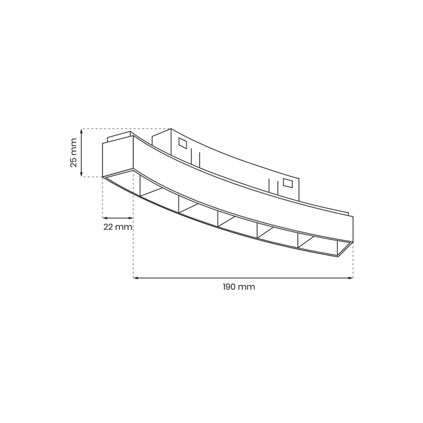 LED Lámpa sínrendszerhez MAGNETIC TRACK LED/6W/48V 4000K fekete