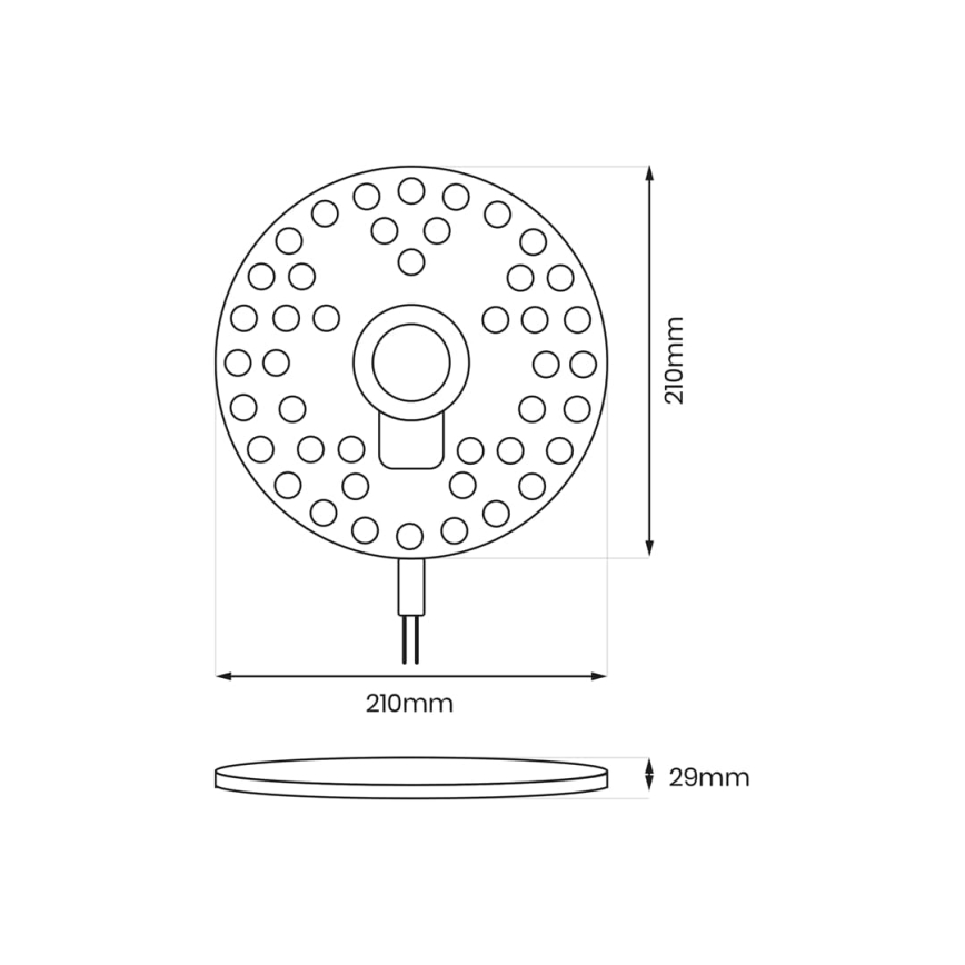 LED Mágneses modul LED/36W/230V átm. 21 cm 4000K