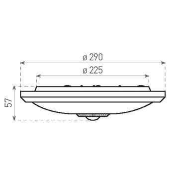 LED Mennyezeti lámpa érzékelős és vészhelyzeti modul MANA LED/16W/230V 4000K