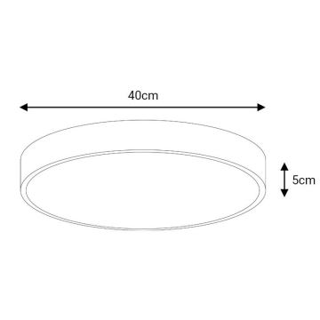 LED Mennyezeti lámpa FELIZ LED/40W/230V 4000K átm. 40 cm fekete