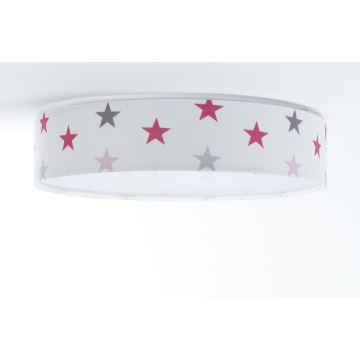 LED Mennyezeti lámpa GALAXY KIDS LED/24W/230V csillagok fehér/rózsaszín/szürke