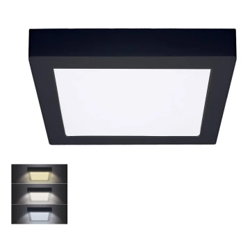 LED Mennyezeti lámpa LED/18W/230V 3000/4000/6000K fekete szögletes