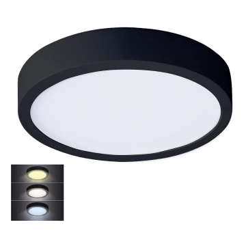 LED Mennyezeti lámpa LED/24W/230V 3000/4000/6000K fekete kerek