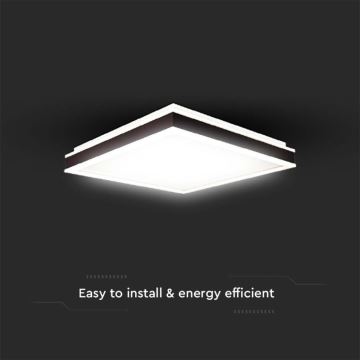 LED Mennyezeti lámpa LED/24W/230V 4000K 45x45 cm fekete