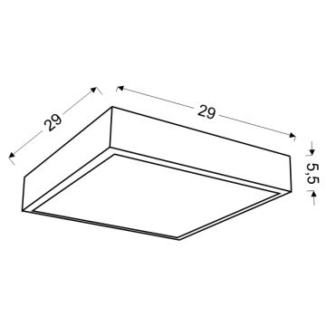 LED Mennyezeti lámpa LUX LED/16W/230V fehér