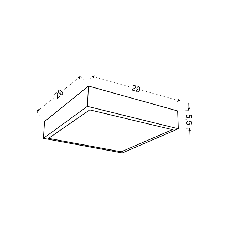 LED Mennyezeti lámpa LUX LED/16W/230V fehér