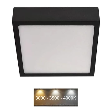 LED Mennyezeti lámpa NEXXO LED/12,5W/230V 3000/3500/4000K 17x17 cm fekete
