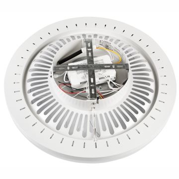 LED Dimmelhető mennyezeti lámpa ventilátorral GEMMA LED/37W/230V fehér + távirányítás