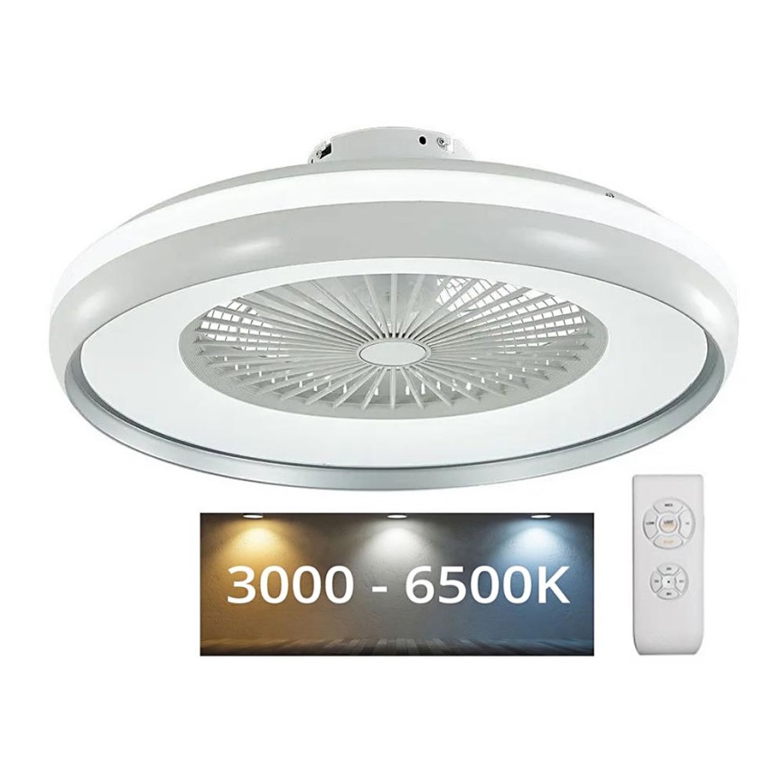 LED Mennyezeti lámpa ventilátorral LED/32W/230V 3000/4000/6500K szürke + távirányítás