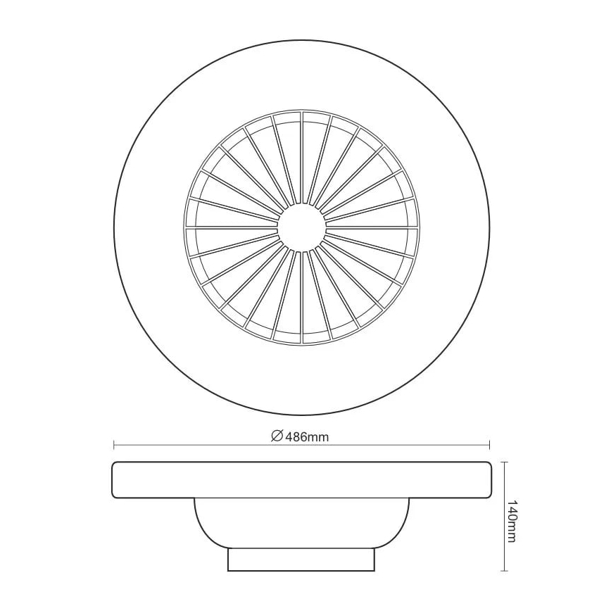 LED Dimmelhető mennyezeti lámpa ventilátorral OPAL LED/48W/230V 3000-6500K + távirányítás