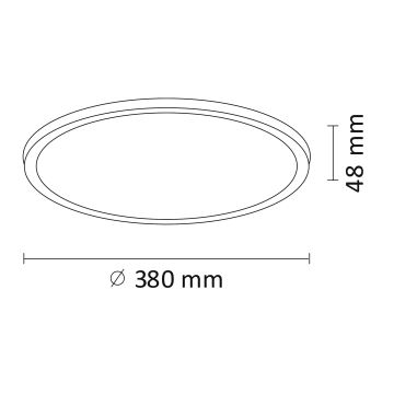 LED Mennyezeti lámpa WOODY LED/24W/230V á. 38 cm