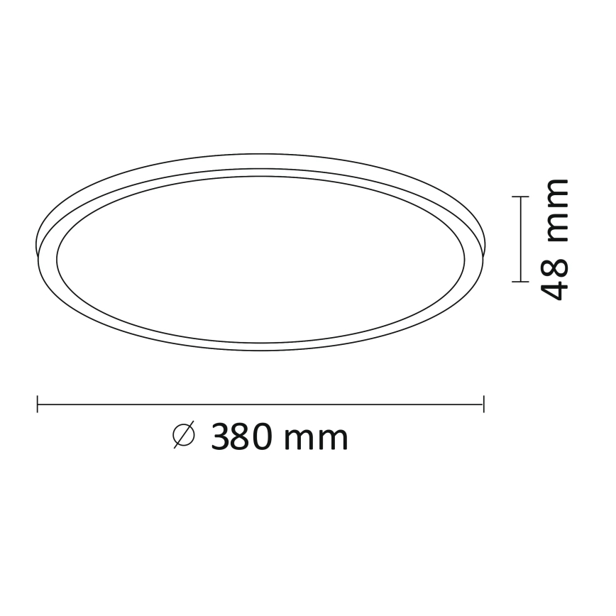 LED Mennyezeti lámpa WOODY LED/24W/230V á. 38 cm