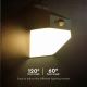LED Napelemes érzékelős fali lámpa LED/2W/3,7V 4000K IP65