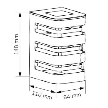 LED Napelemes fali lámpa AGIDE LED/1,2V IP44