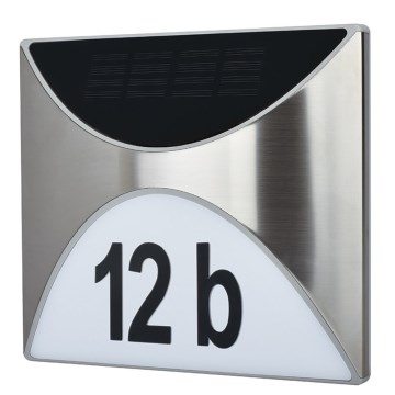 LED Napelemes házszám LED/3x0,1W/2,4V 1200 mAh IP44