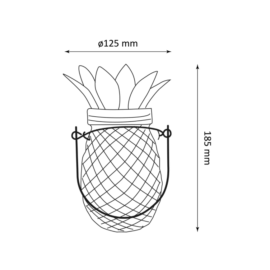 LED Napelemes lámpa JAR LED/1,2V IP44 ananász