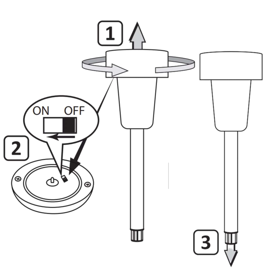 LED Napelemes lámpa STIK LED/1,2V IP44