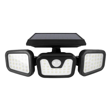 LED Napelemes reflektor érzékelővel LED/1,5W/3,7V 6000K IP44