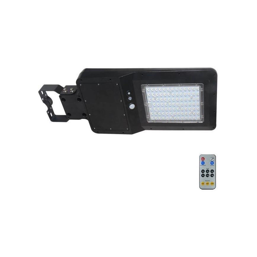 LED napelemes utcai lámpa érzékelővel LED/40W/9,6V IP65 4000K + távirányítás