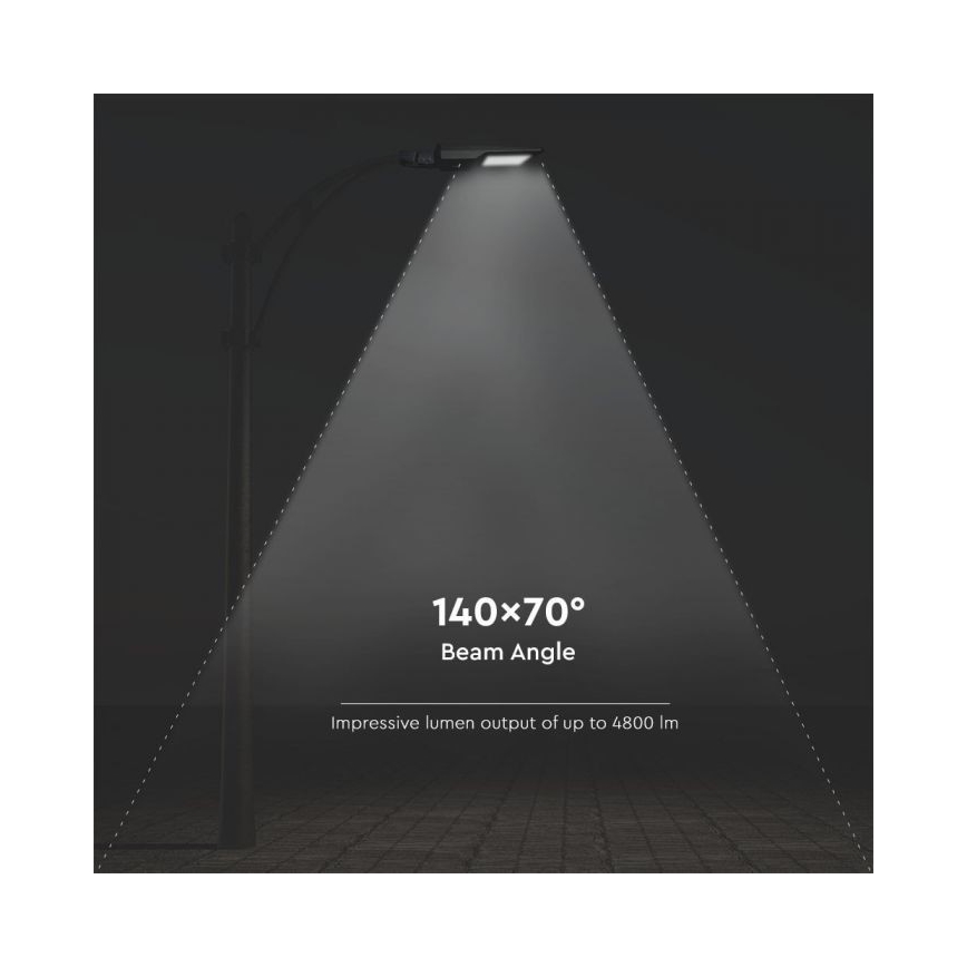 LED napelemes utcai lámpa érzékelővel LED/40W/9,6V IP65 6000K + távirányítás