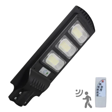 LED napelemes utcai lámpa érzékelővel STREET LED/10W/3,2V IP65 + távirányítás