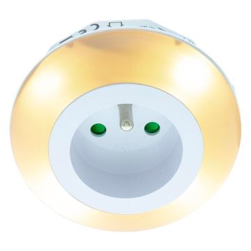 LED Orientációs lámpa alkonyérzékelővel és aljzattal LED/0,6W/230V